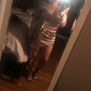 Silky off white dress